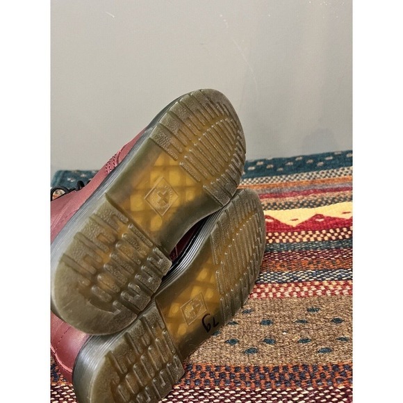 Dr Martens Delaney Ankle Zip cherry red combat Toddler boots size 10T - Picture 6 of 7